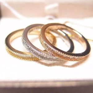 Pretty Girl Swag Jewelry Jewelry - <LAST><Sz 6>14K Gold Filled Pave Ring Set Pretty Girl Swag Jewelry Jewelry - <LAST><Sz 6>14K Gold Filled Pave Ring Set